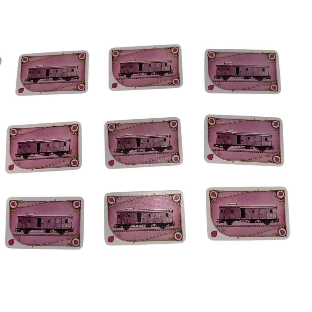 Days of Wonder Ticket to Ride Set of 12 Purple Box Car Train Cards Replacement